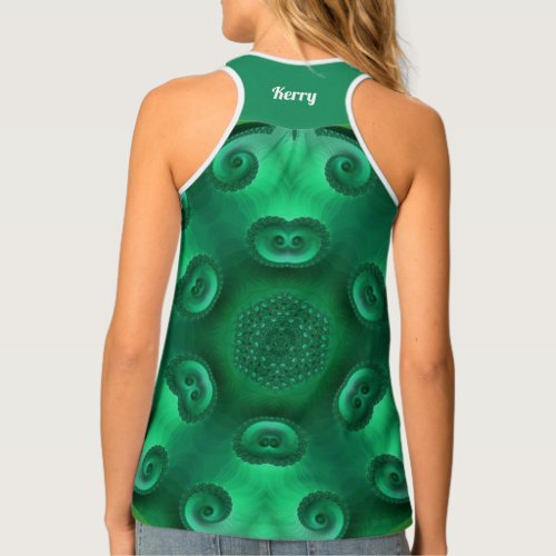KERRY  Womens Tank Top Shades of Green