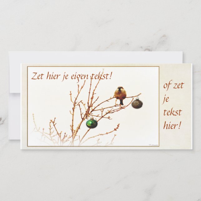 Kerst kaart / Foto kaart - Pas zelf je tekst aan! (Front)