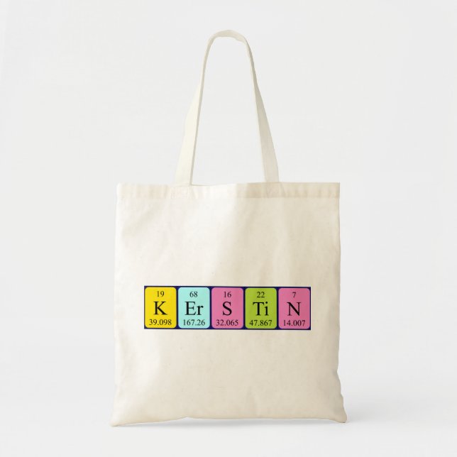 Kerstin periodic table name tote bag (Front)