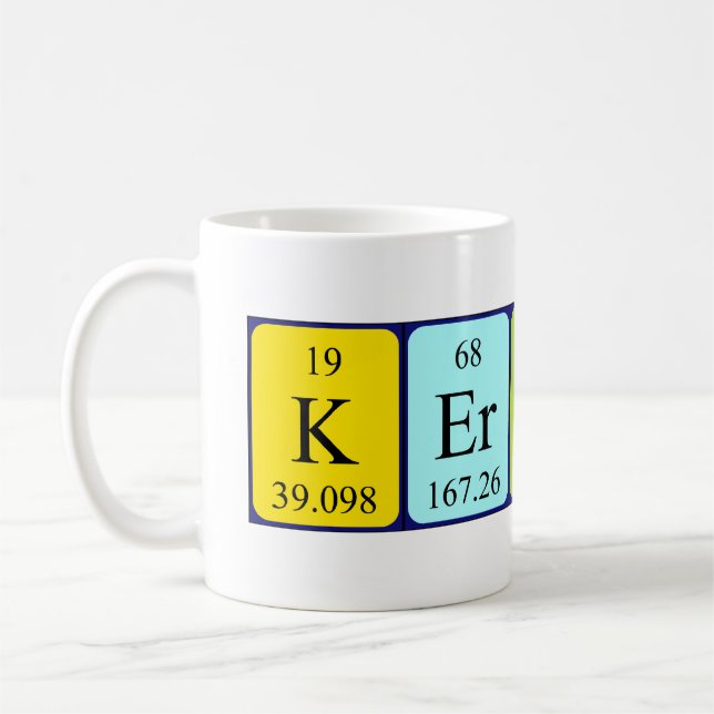 Kerwin periodic table name mug (Left)