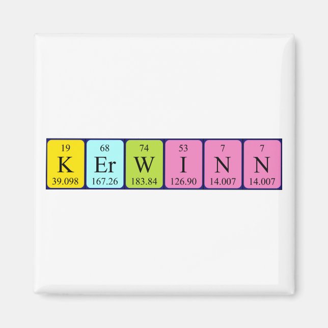 Kerwinn periodic table name magnet (Front)