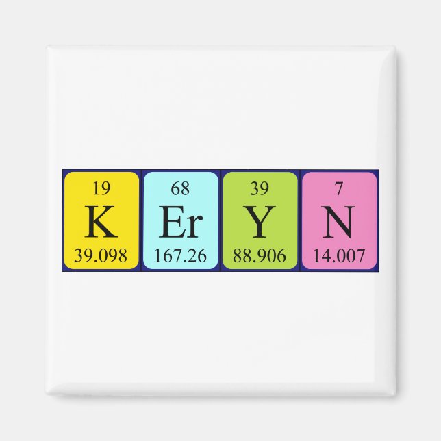 Keryn periodic table name magnet (Front)