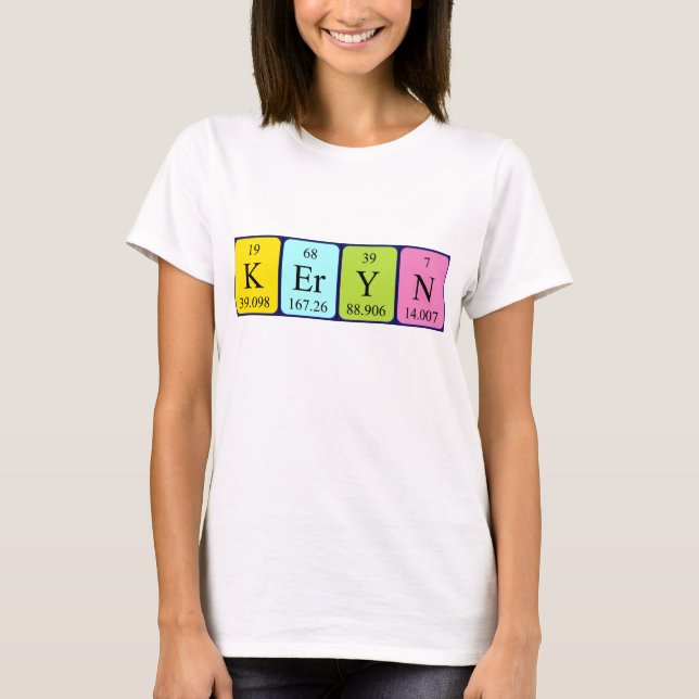 Keryn periodic table name shirt (Front)