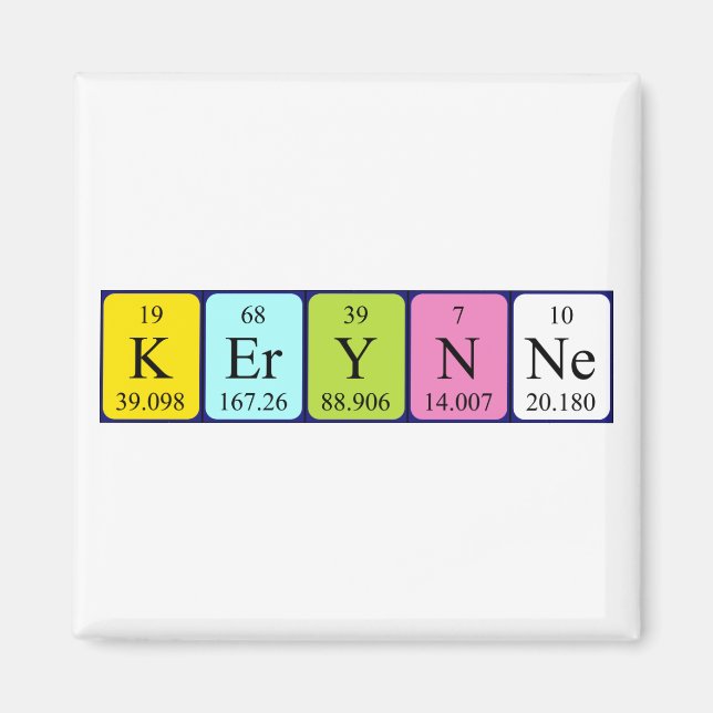 Kerynne periodic table name magnet (Front)