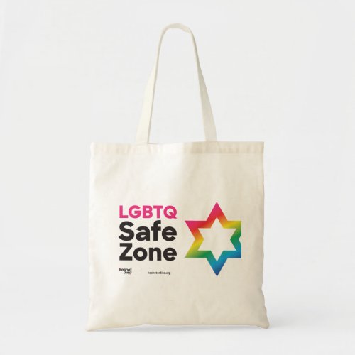 Keshet LGBTQ Jewish Safe Zone Classic Rainbow Tote Bag