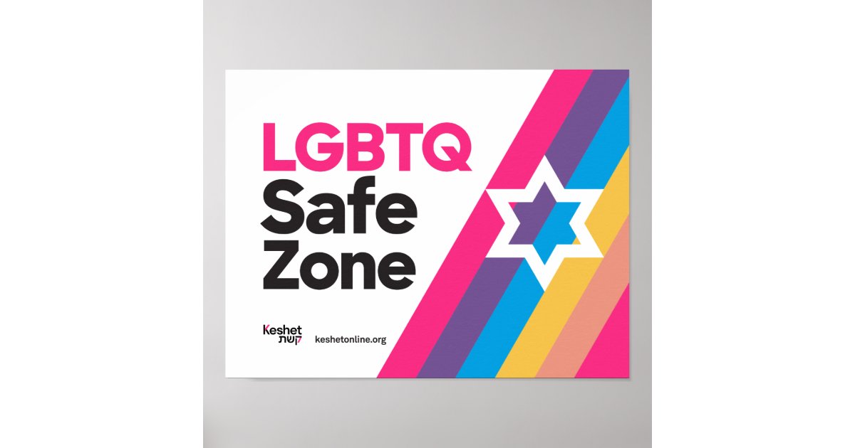 Keshet LGBTQ Safe Zone Poster | Zazzle.com