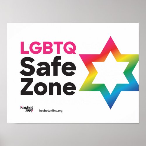 Keshet LGBTQ Safe Zone Poster