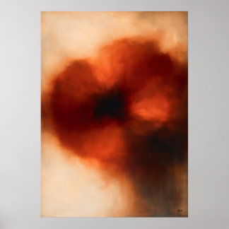 Keshi Poppy Atmospheric Floral Abstraction Poster
