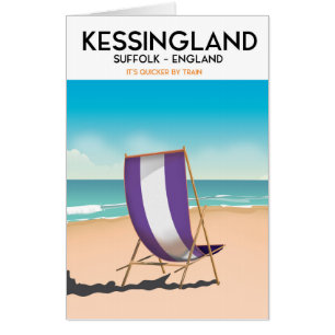 Kessingland, Suffolk England beach travel poster Card