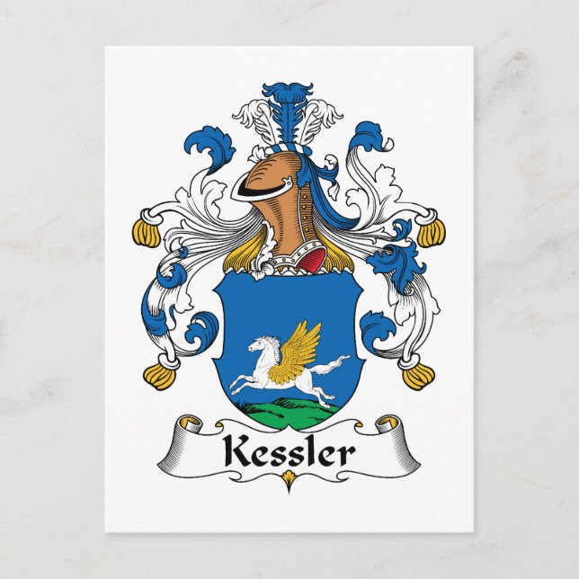 Kessler Family Crest Postcard (Front)