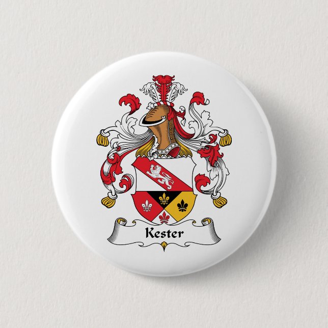 Kester Family Crest Pinback Button (Front)