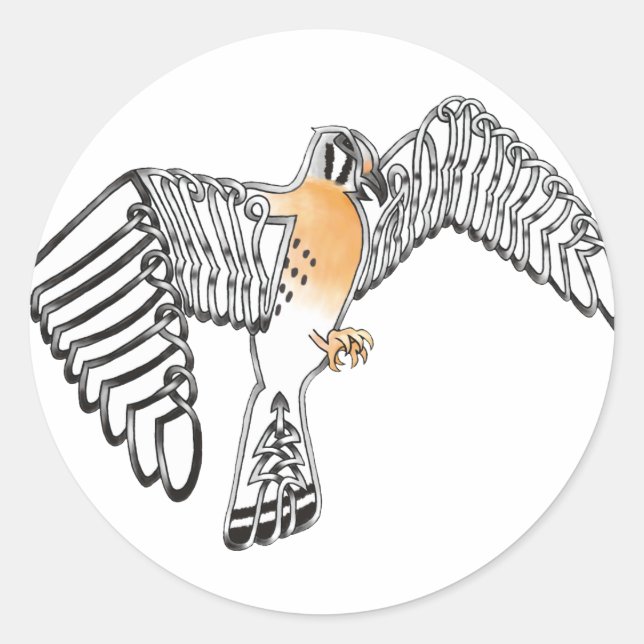 Kestrel Classic Round Sticker (Front)