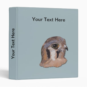 Kestrel Faux Embroidery 3 Ring Binder