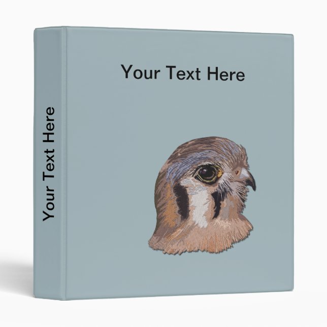 Kestrel Faux Embroidery 3 Ring Binder (Front/Spine)