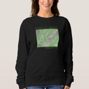 Kesugi Ridge Hiking Map Denali State Park Alaska S Sweatshirt