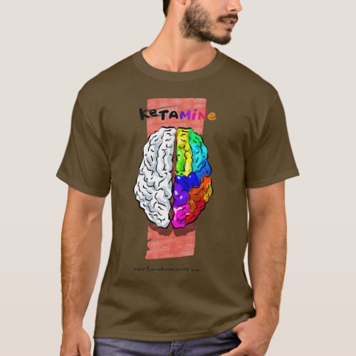 Ketamine Brain Funny Medical Cartoons T_Shirt