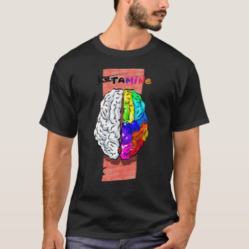 Ketamine Brain Funny Medical Cartoons T_Shirt
