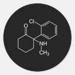 Ketamine Keta Molecule Classic Round Sticker