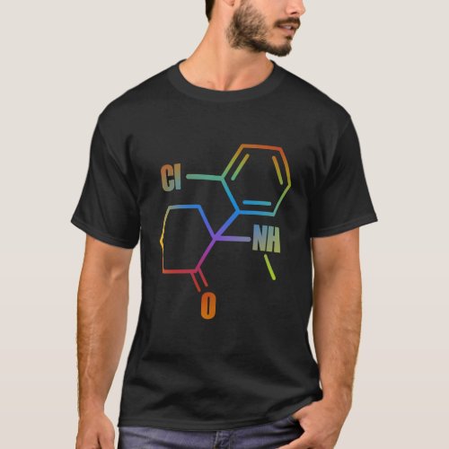 Ketamine Molecule Techno Edm Rave Psychedelic Trip T_Shirt