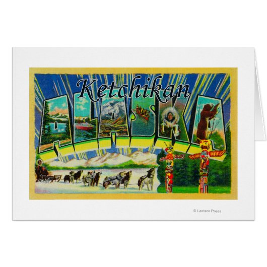 Ketchikan, Alaska - Large Letter Scenes Cards (Front Horizontal)