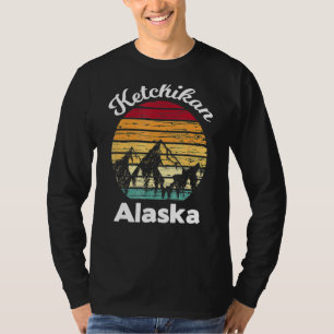 Ketchikan Alaska Mountain Scenery Retro Vintage 1 T-Shirt