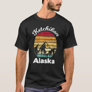 Ketchikan Alaska Mountain Scenery Retro Vintage 1 T-Shirt