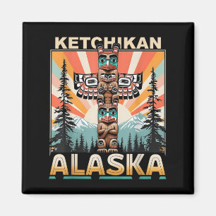 Ketchikan Alaska Native American Indian Totem Le Magnet