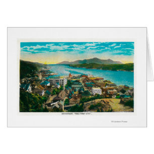 Ketchikan, Alaska Town View - The First City Cards