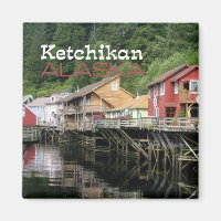 Ketchikan Alaska Travel Souvenir Fridge Magnets