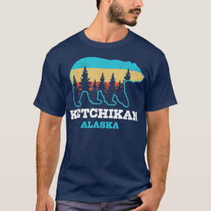 Ketchikan Alaska Vintage Grizzly Bear Nature Souve T-Shirt