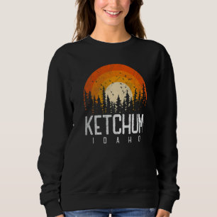 Ketchum Idaho ID Retro Style Vintage 70s 80s 90s Sweatshirt