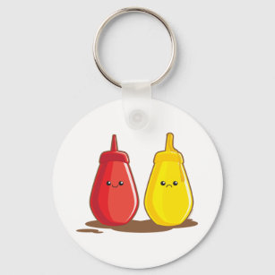 Ketchup and Mustard Keychain