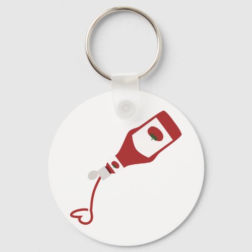 Ketchup Bottle Keychain