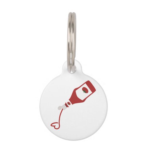 Ketchup Bottle Pet ID Tag