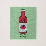 Ketchup Bottle Tomato Sauce Table condiment fancy Jigsaw Puzzle<br><div class="desc">Tomato Ketchup sauce bottle with their tongue sticking out! I put ketchup on everything from hamburgers to french fries, hot dogs and even sushi. That's why I designed this bottle of Tomato Ketchup sticking out their tongue. Challenge everything! Put ketchup on everything. Please enjoy Happy Foods Design! Berenice Limon ©....</div>