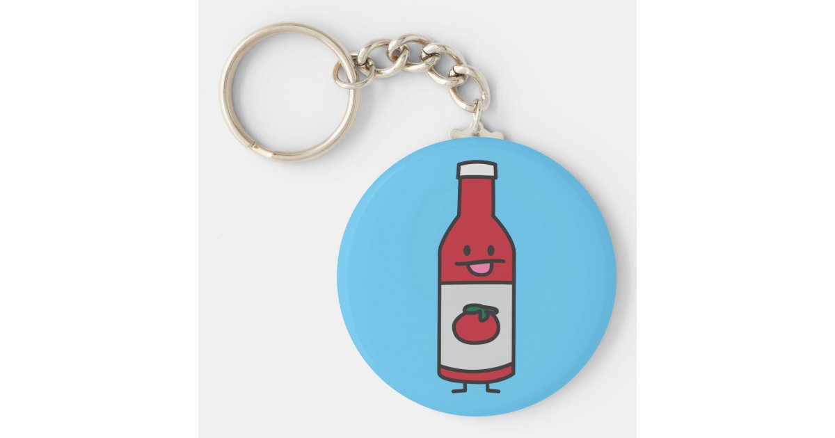 Ketchup Bottle Tomato Sauce Table condiment fancy Keychain