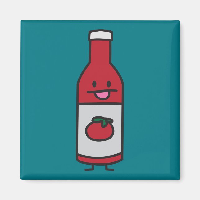 Ketchup Bottle Tomato Sauce Table condiment fancy Magnet (Front)