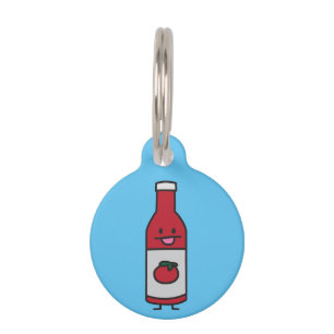 Ketchup Bottle Tomato Sauce Table condiment fancy Pet Tag