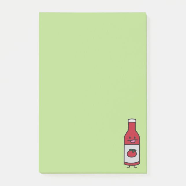 Ketchup Bottle Tomato Sauce Table condiment fancy Post-it Notes (Front)