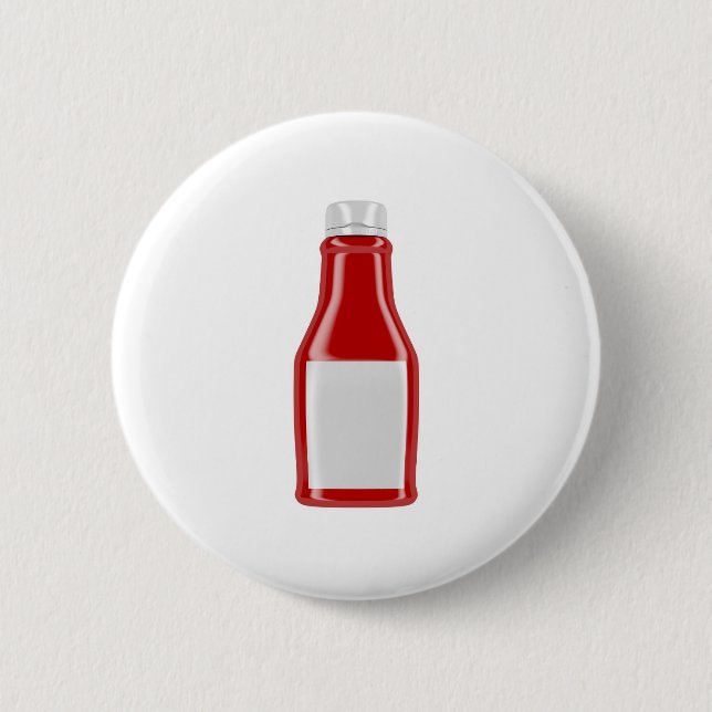 Ketchup bottle with blank label button (Front)
