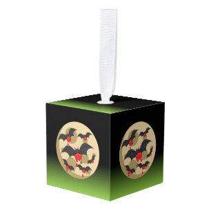Ketchup Eater Vampire Bats Cube Ornament