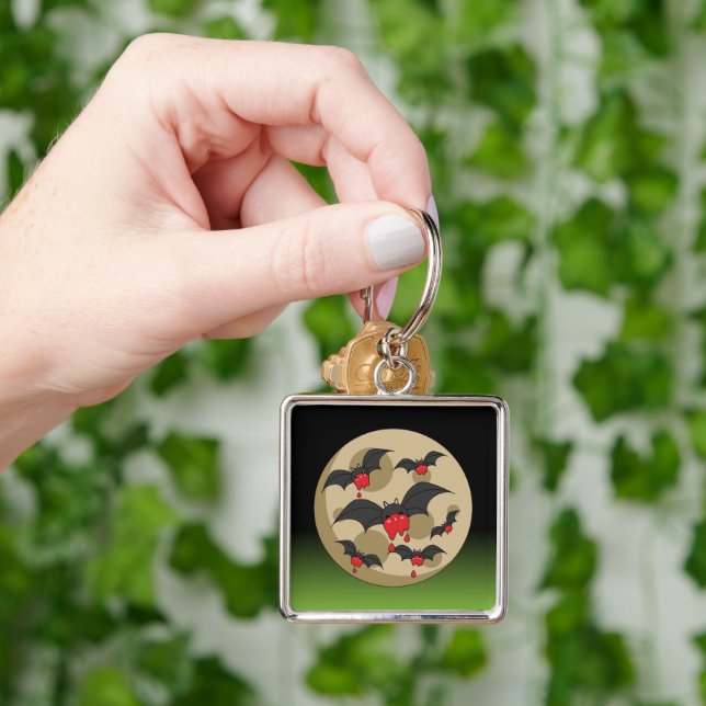 Ketchup Eater Vampire Bats Keychain (Hand)