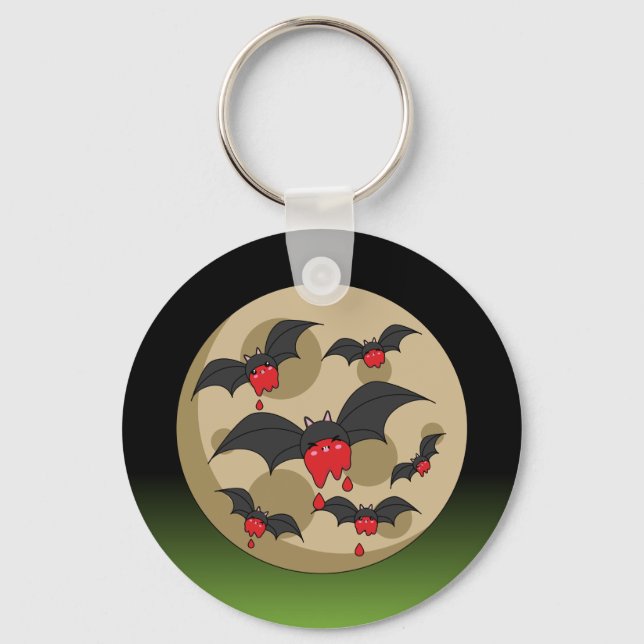 Ketchup Eater Vampire Bats Keychain (Front)