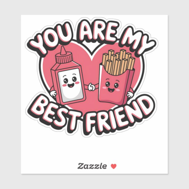 Ketchup & Fries – Best Friend Forever Sticker (Sheet)