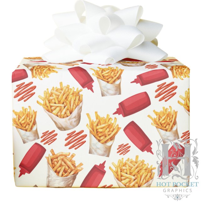 Ketchup & Fries Gift Wrapping Paper (Creator Uploaded)