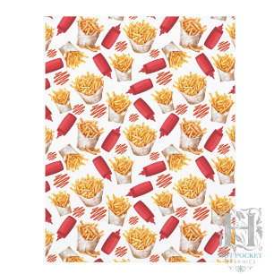 Ketchup & Fries Scrapbook Paper