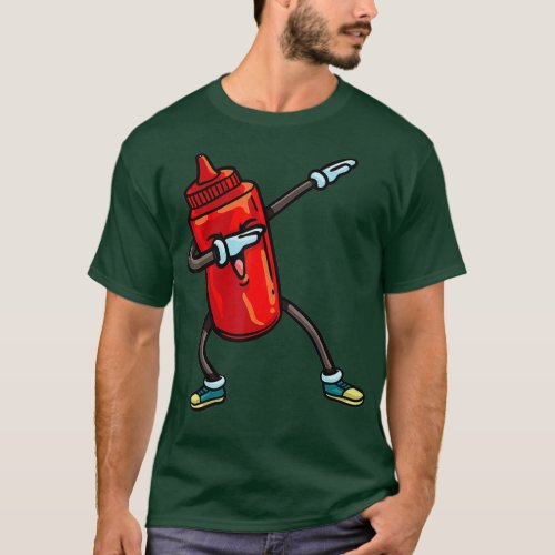 Ketchup  Funny Dabbing Tomato Bottle T_Shirt