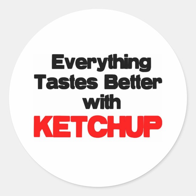 KETCHUP LOVER CLASSIC ROUND STICKER (Front)