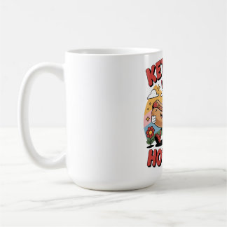 Ketchup Loves Hot Dogs – Funny Retro Cartoon Food Coffee Mug