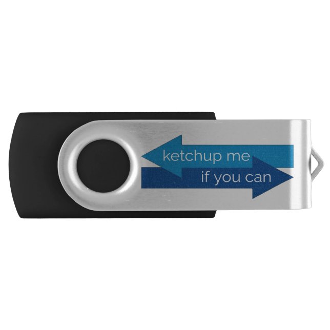 Ketchup me if you can movie pun/joke flash drive (Front)